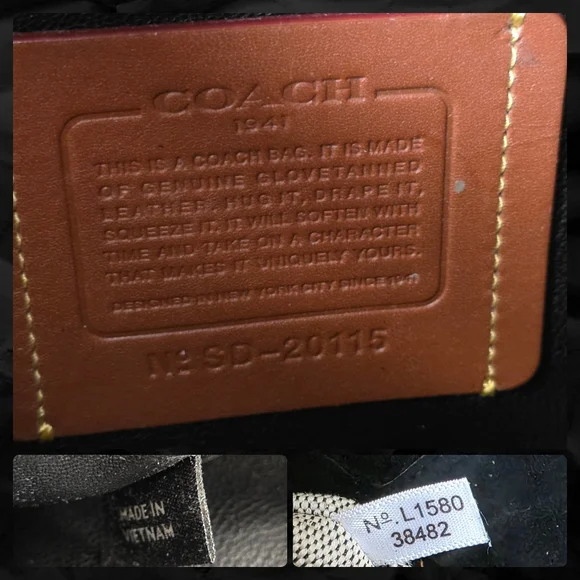 Coach 38482 1941 Saddle 23 Crossbody Patchwork Black Suede Leather Bag - Picture 15 of 16